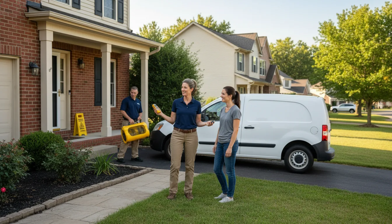 Residential water damage restoration in Burchard, NE